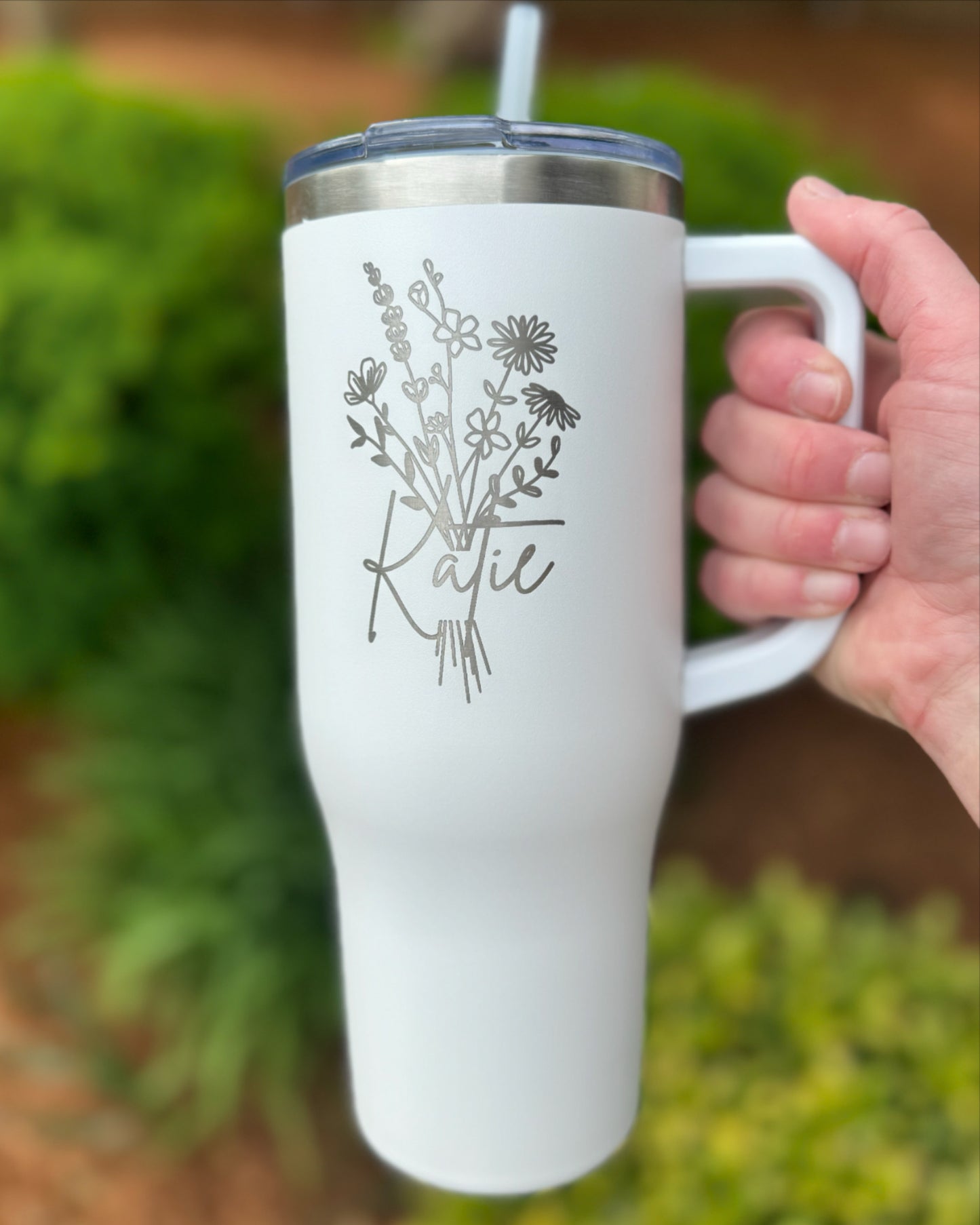 Engraved 40oz Tumbler with Handle