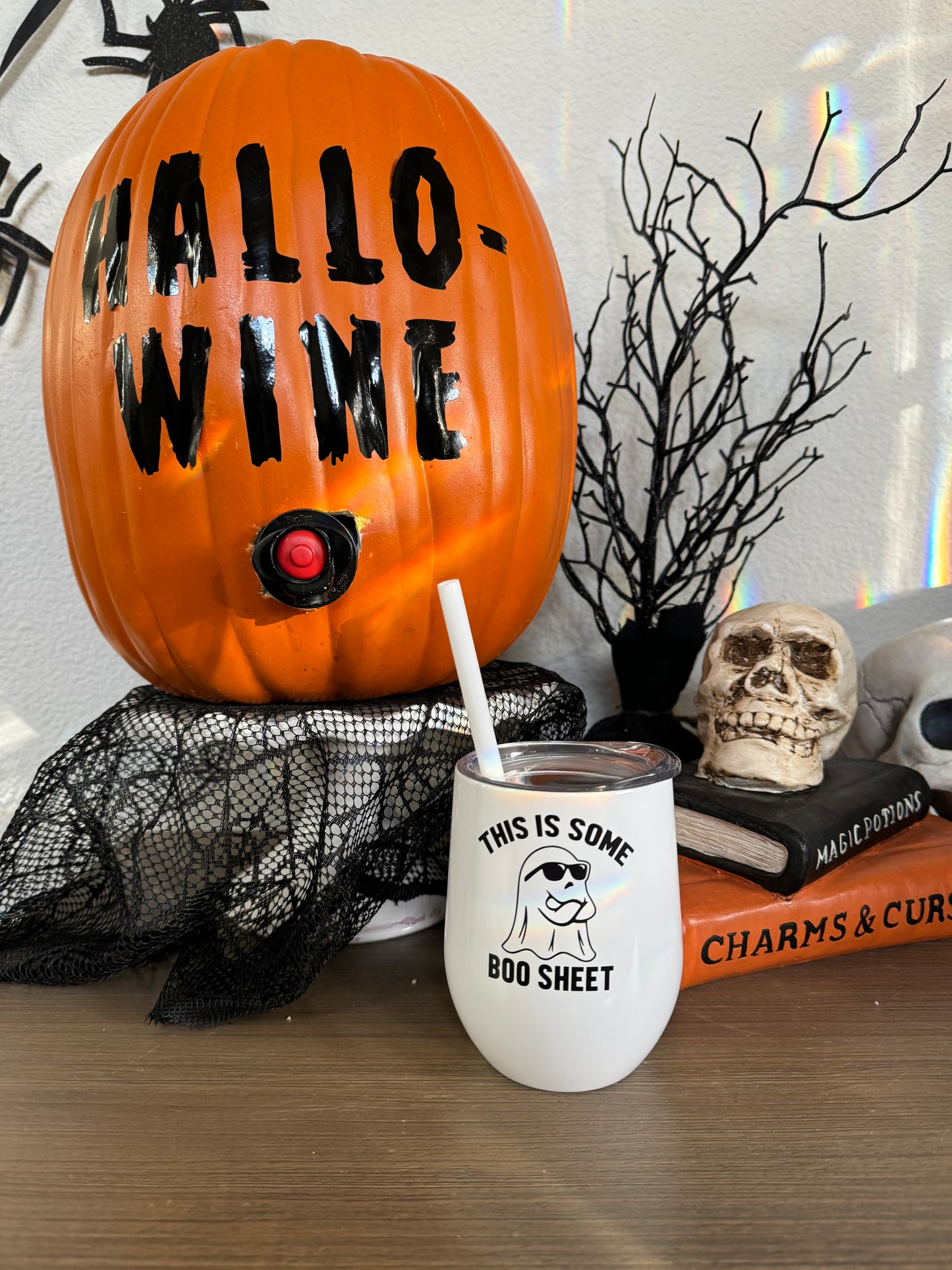 Boo Sheet Wine Tumbler