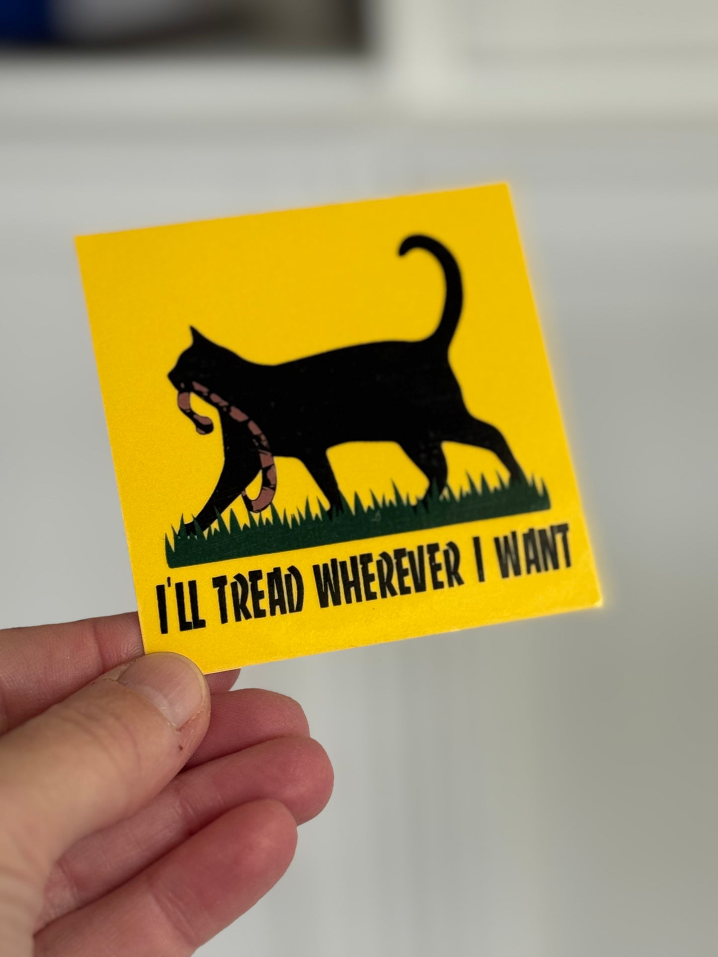 I’ll Tread Wherever I Want Sticker