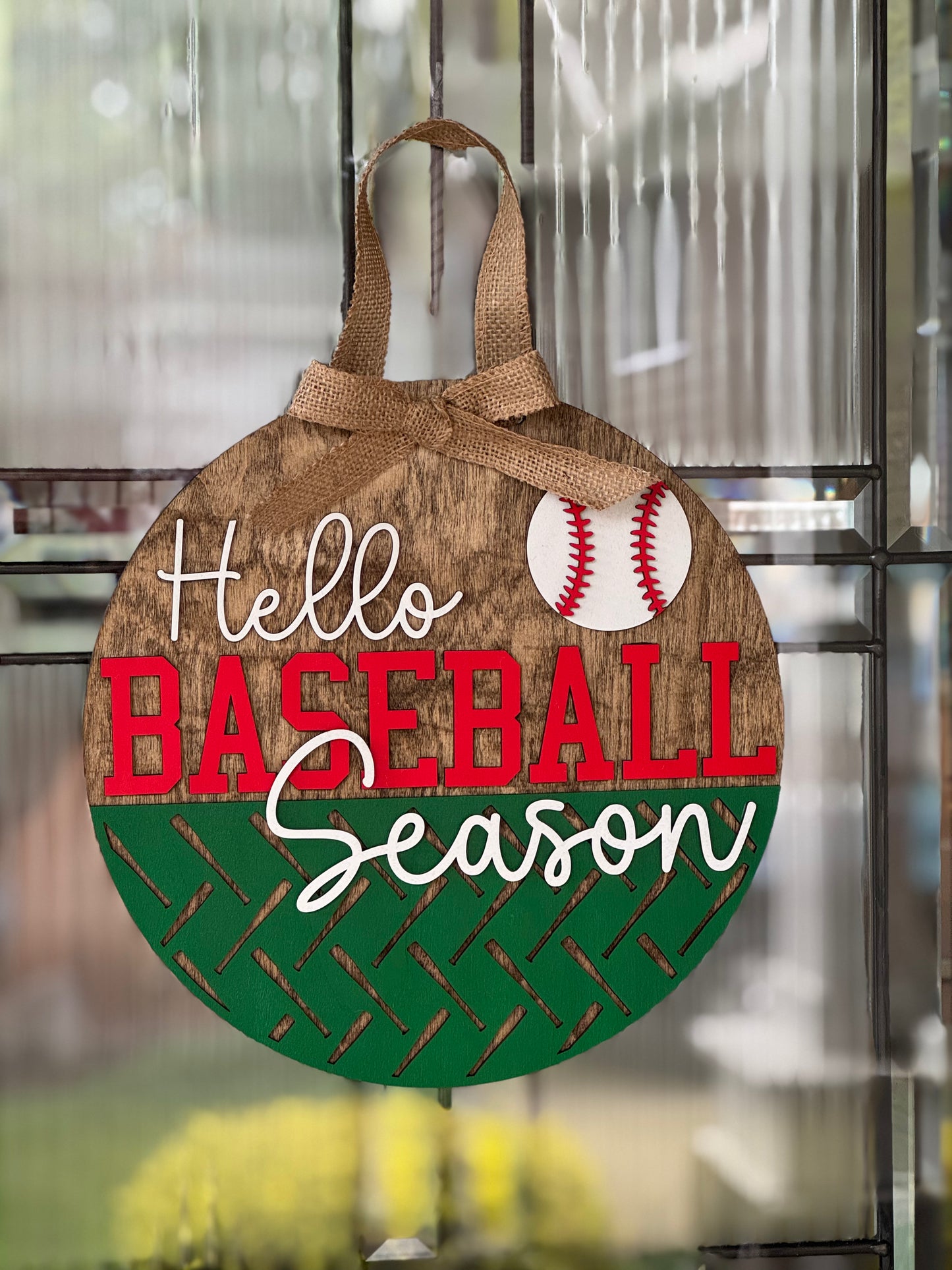 Hello Baseball Season Sign
