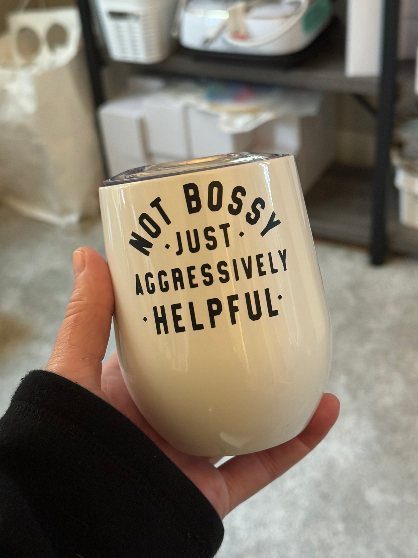 Aggressively Helpful Wine Tumbler