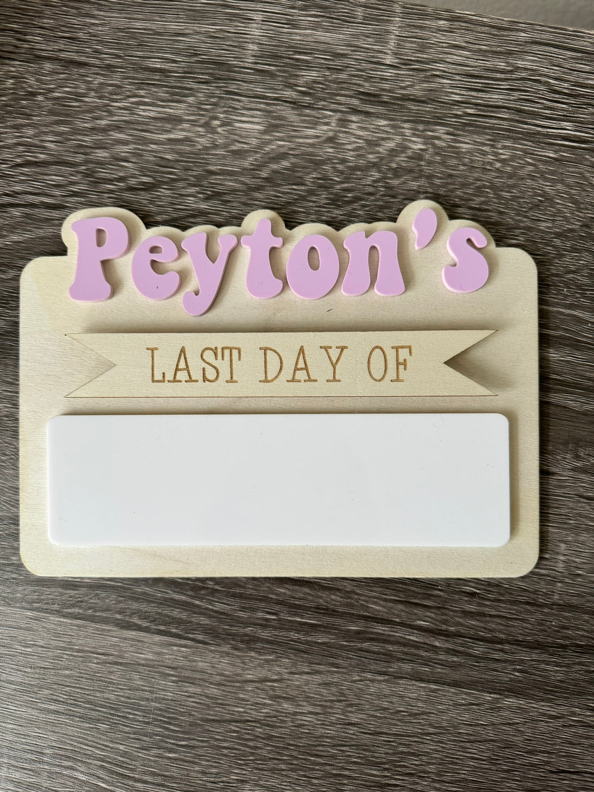 Personalized Name First Day of School Sign