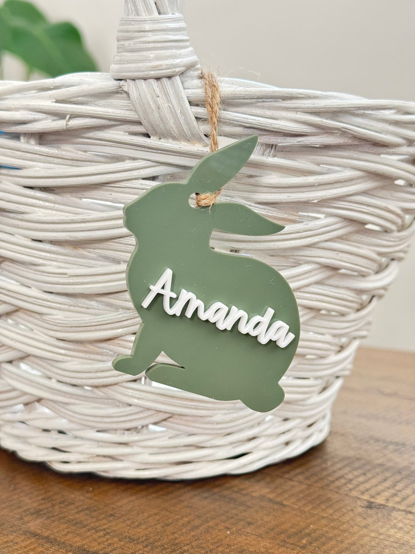 Personalized Bunny Basket Tag