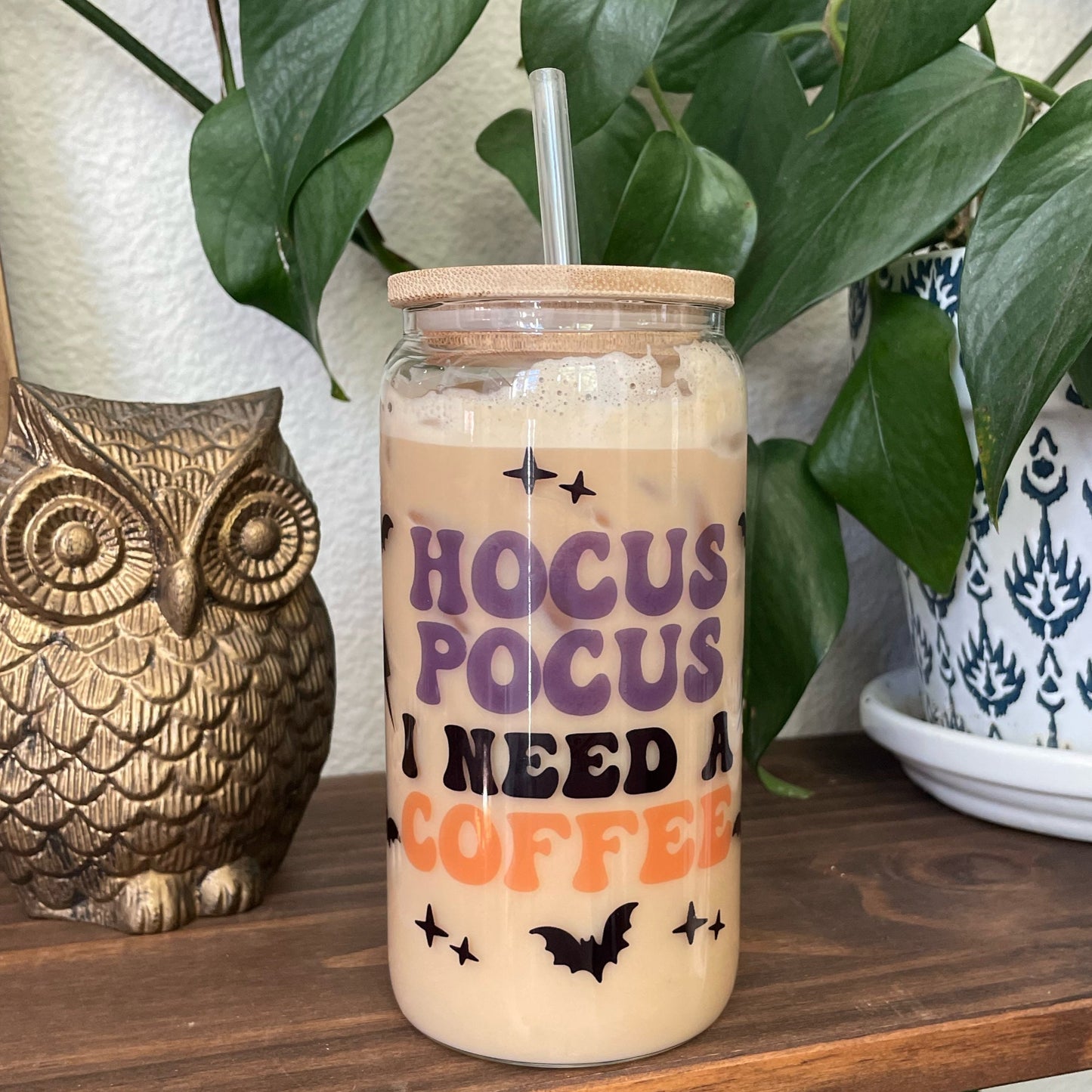 Hocus Pocus I Need Coffee Can Glass