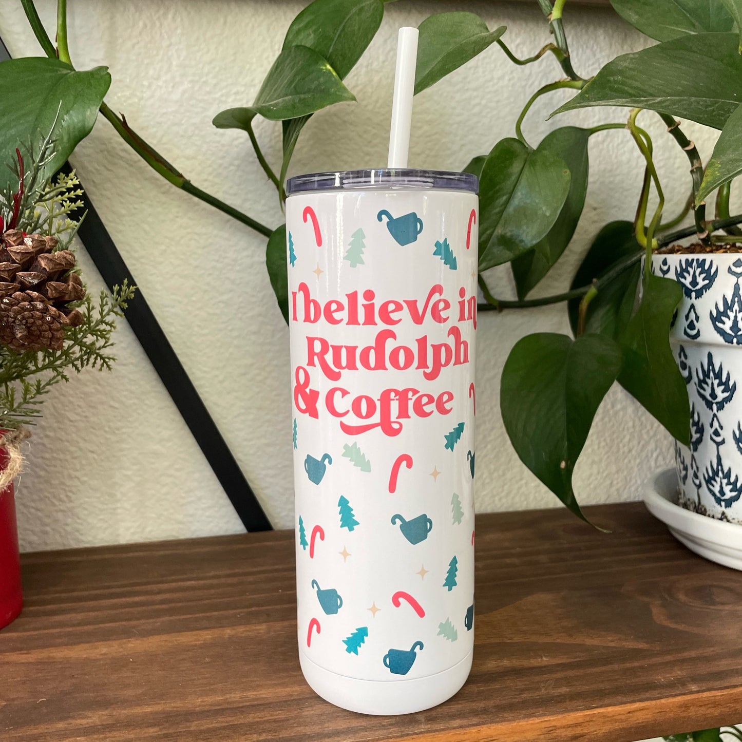 Rudolph & Coffee Water Tumbler