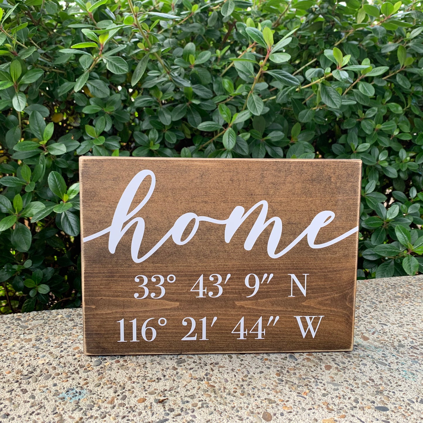 Home GPS Coordinates Wood Sign