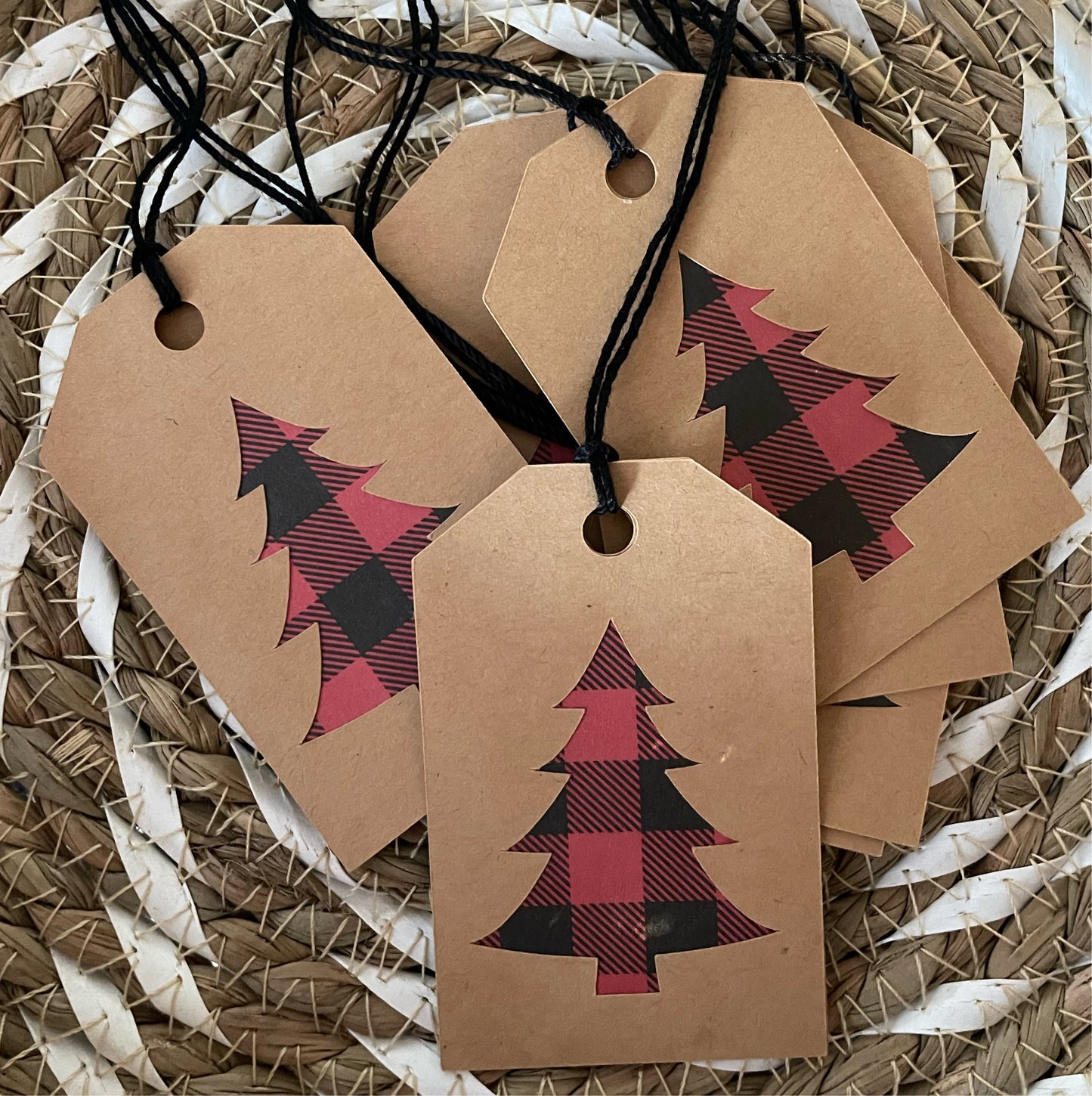 Red Buffalo Plaid Gift Tags