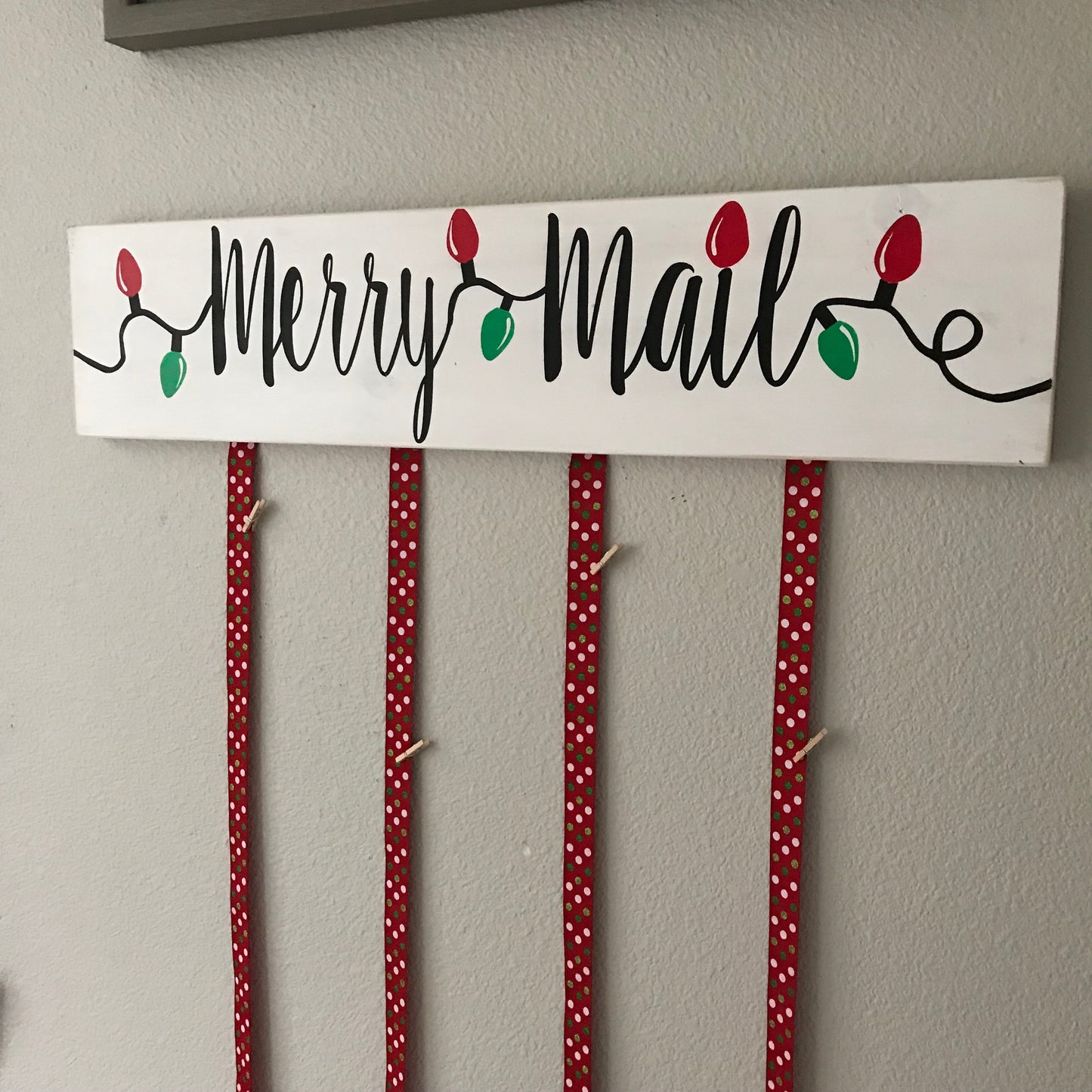 Merry Mail with Bulbs Greeting Card Display