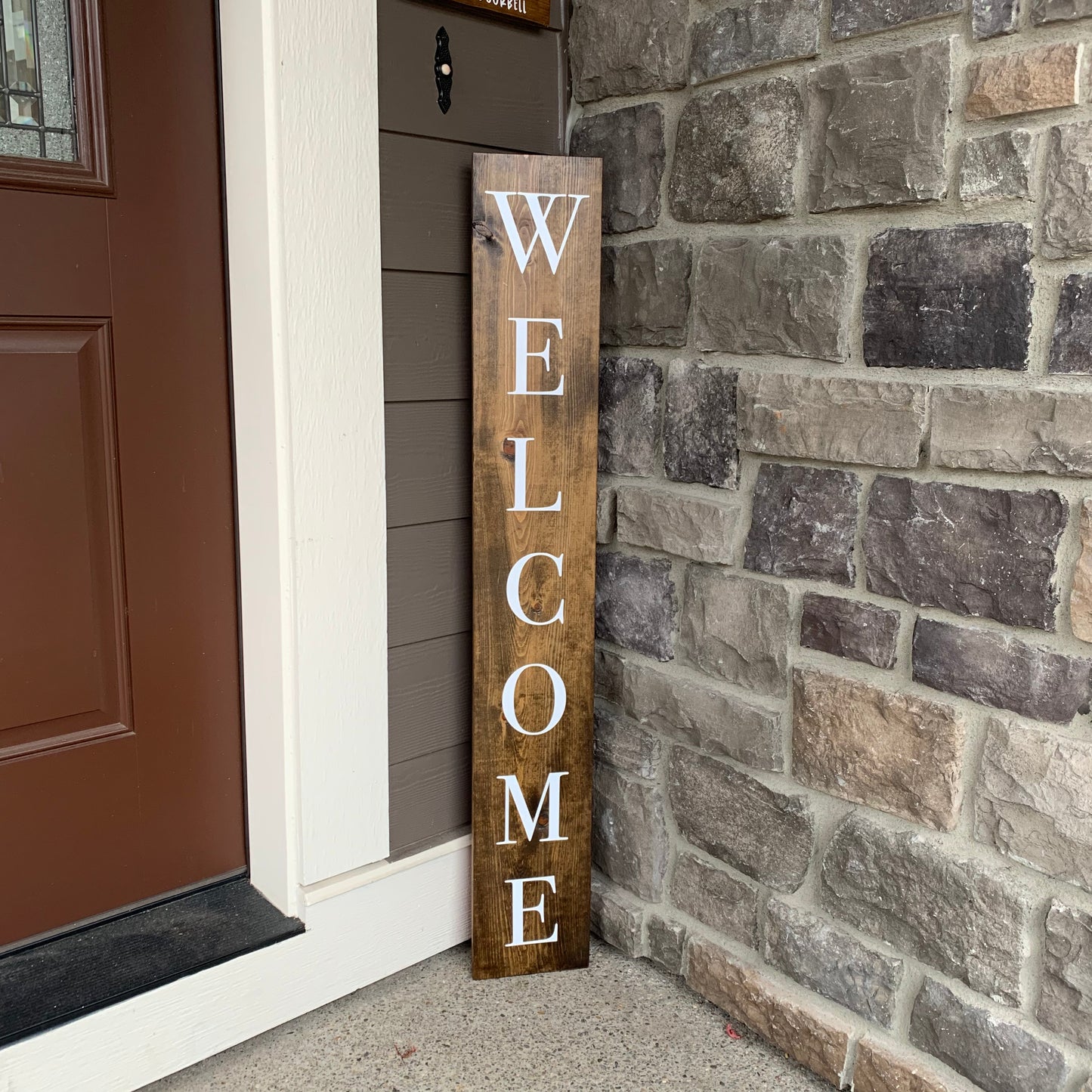 Welcome & Believe Reversible Porch Leaner