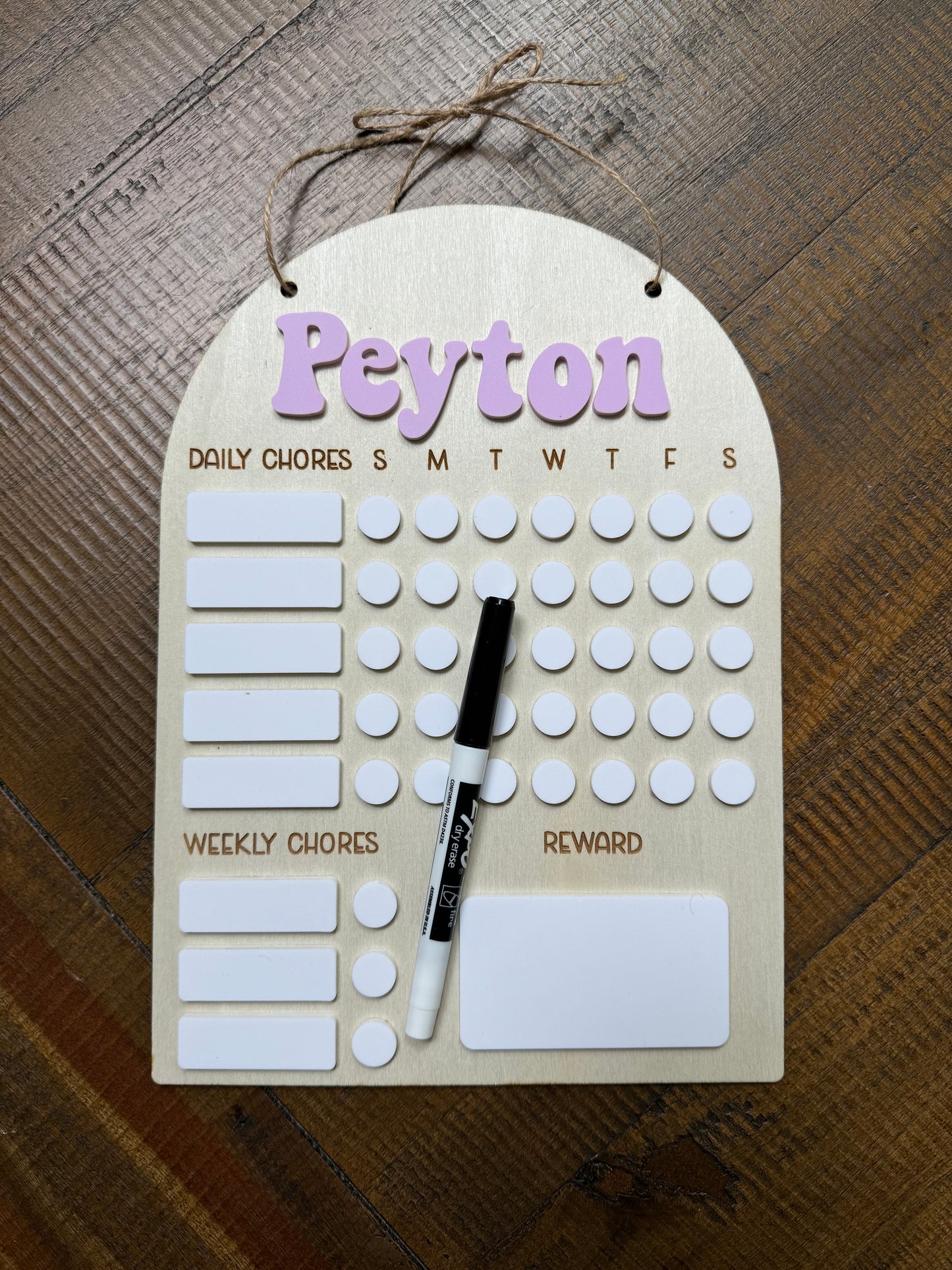 Personalized Chore Chart