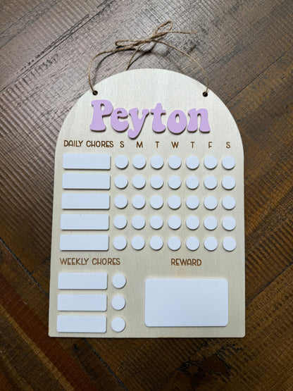 Personalized Chore Chart