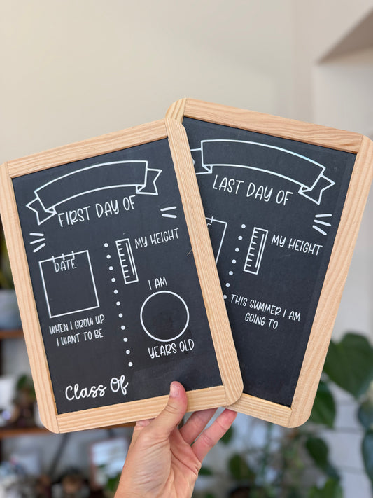 Reversible Back to School Chalkboard