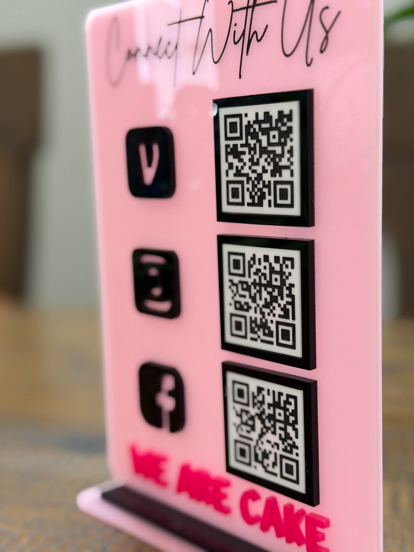 Tabletop QR Code Sign