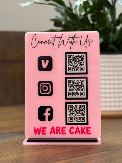 Tabletop QR Code Sign