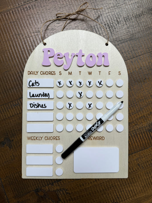 Personalized Chore Chart