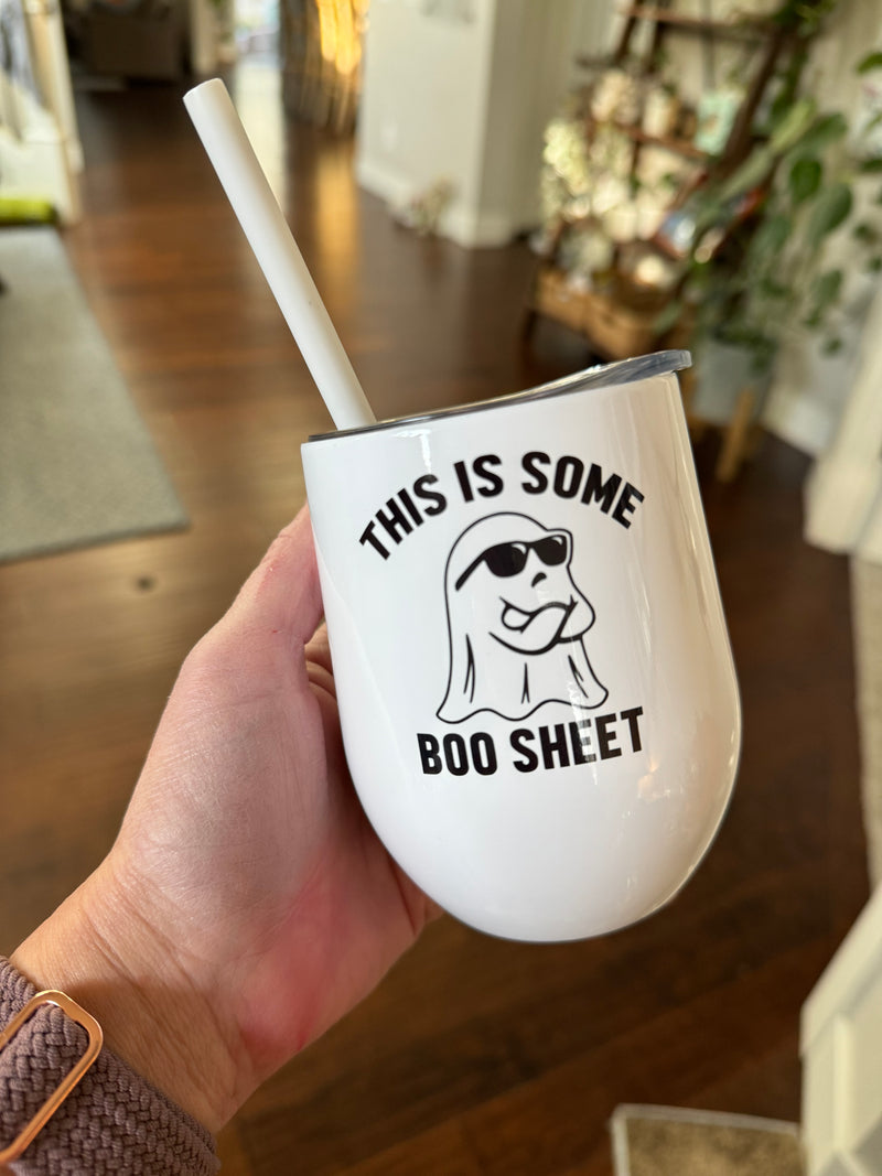 Boo Sheet Wine Tumbler