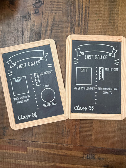 Reversible Back to School Chalkboard
