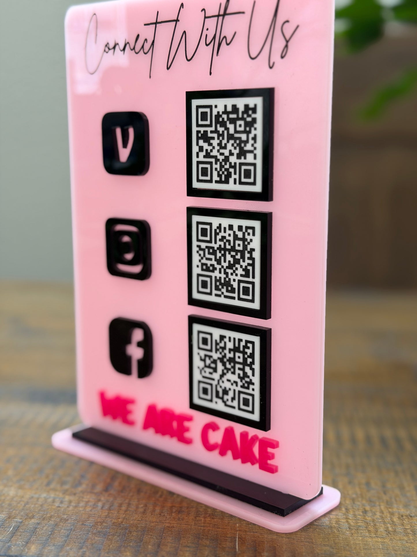 Tabletop QR Code Sign