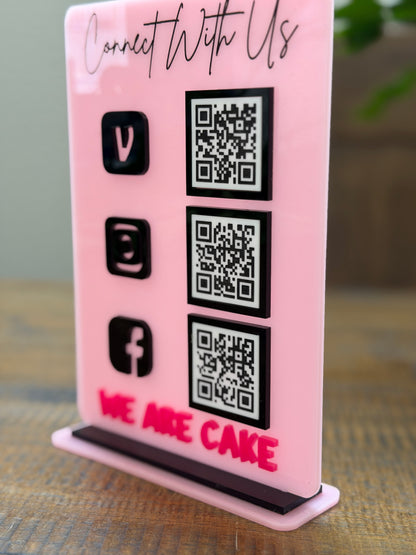 Tabletop QR Code Sign