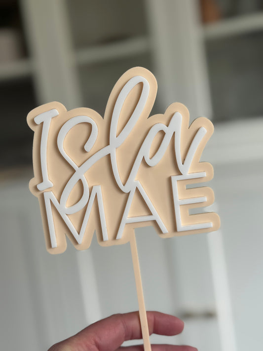 Personalized Acrylic Cake Topper