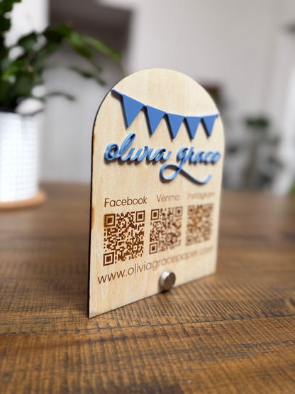 Custom Logo Arch Table Top Sign