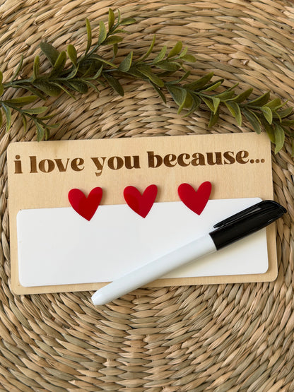 I Love You Because... Message Board