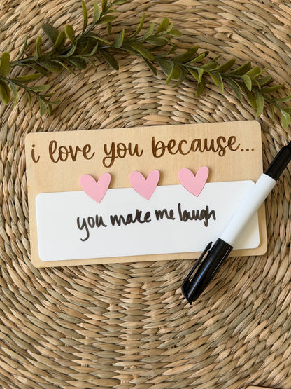 I Love You Because... Message Board