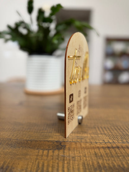 Custom Logo Arch Table Top Sign
