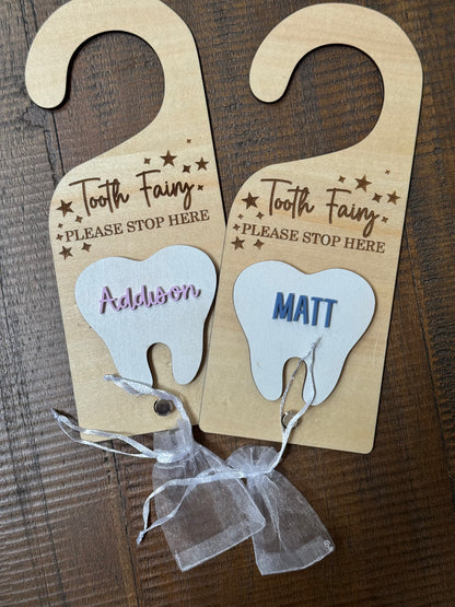 Tooth Fairy Please Stop Here Door Hanger
