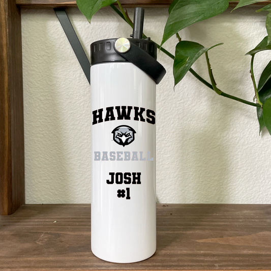 Hawks Baseball 20oz Water Bottle