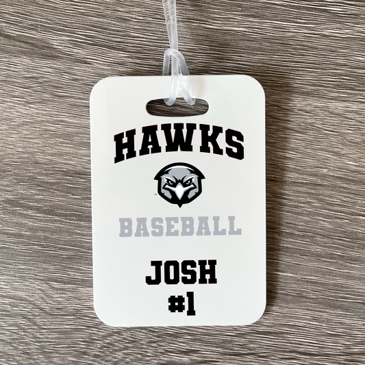 Hawks Baseball Bag Tag