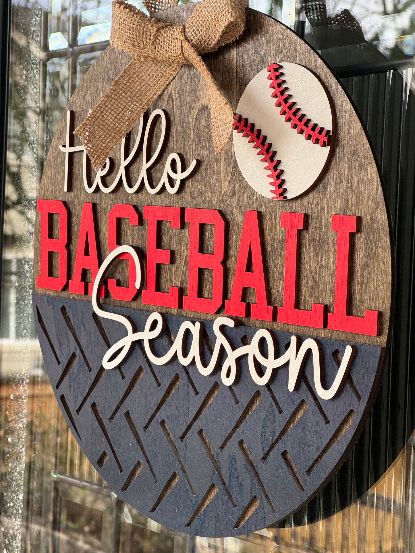Hello Baseball Season Sign