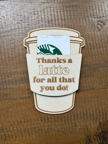 Coffee Gift Card Holder