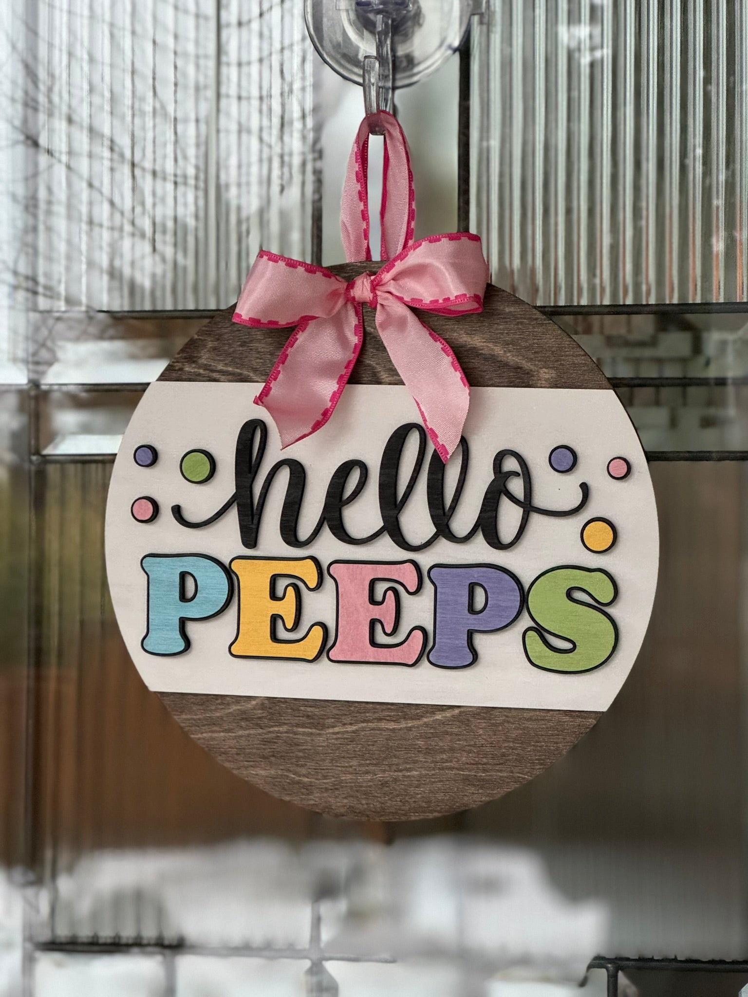 Hello Peeps Porch Sign – Olivia Grace Paper