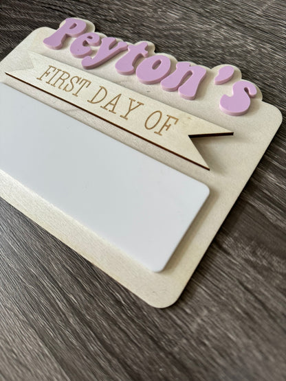 Personalized Name School Sign