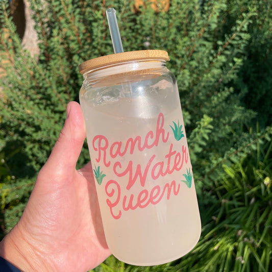 Ranch Water Queen Can Glass