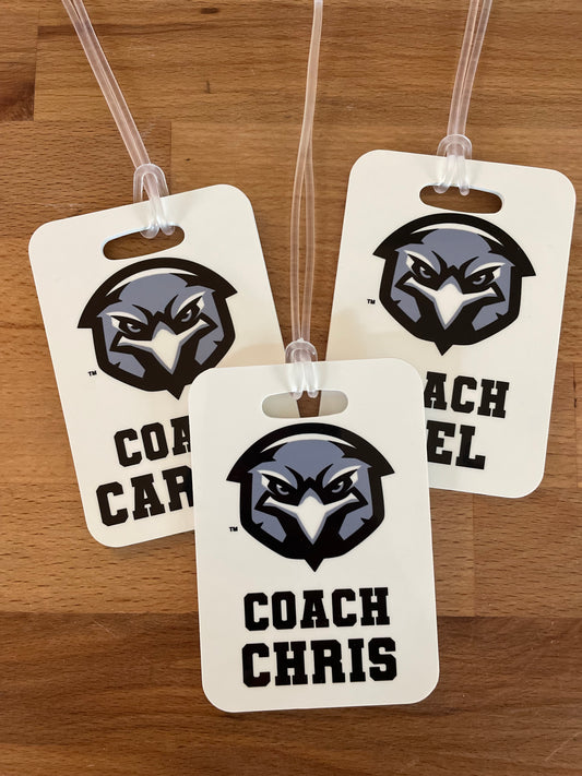 Personalized Hawks Bag Tag