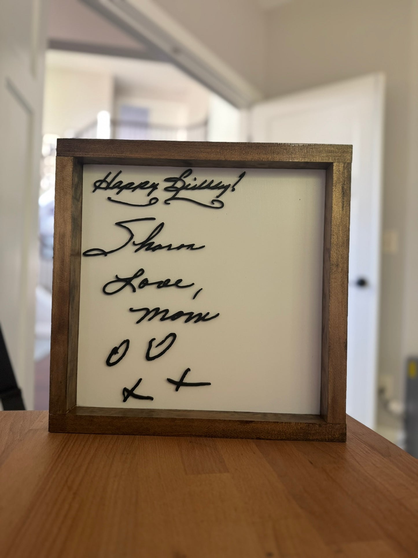 Personalized Handwriting Wood Sign