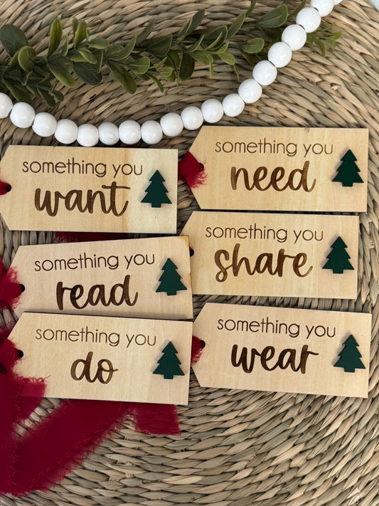 Engraved Minimalist Gift Tag Set