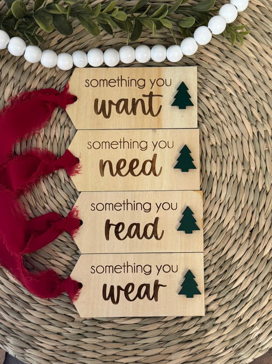 Engraved Minimalist Gift Tag Set