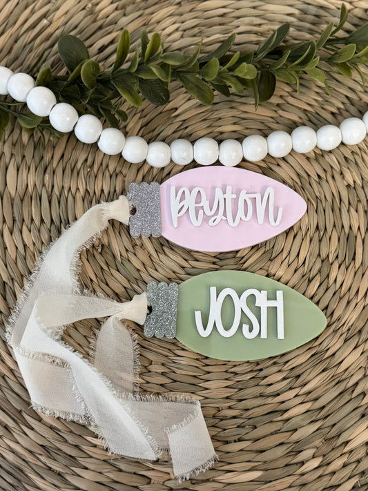 Personalized Lightbulb Ornament