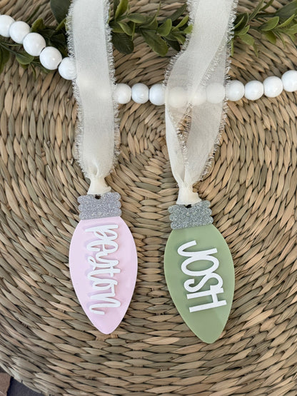 Personalized Lightbulb Ornament