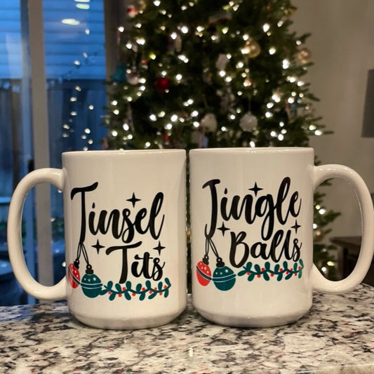Tinsel Tits & Jingle Balls Coffee Mugs