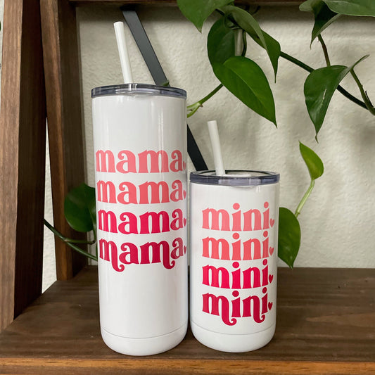 Mama & Mini Pink Tumblers