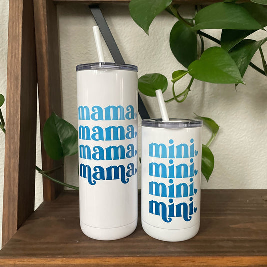 Mama & Mini Blue Tumblers