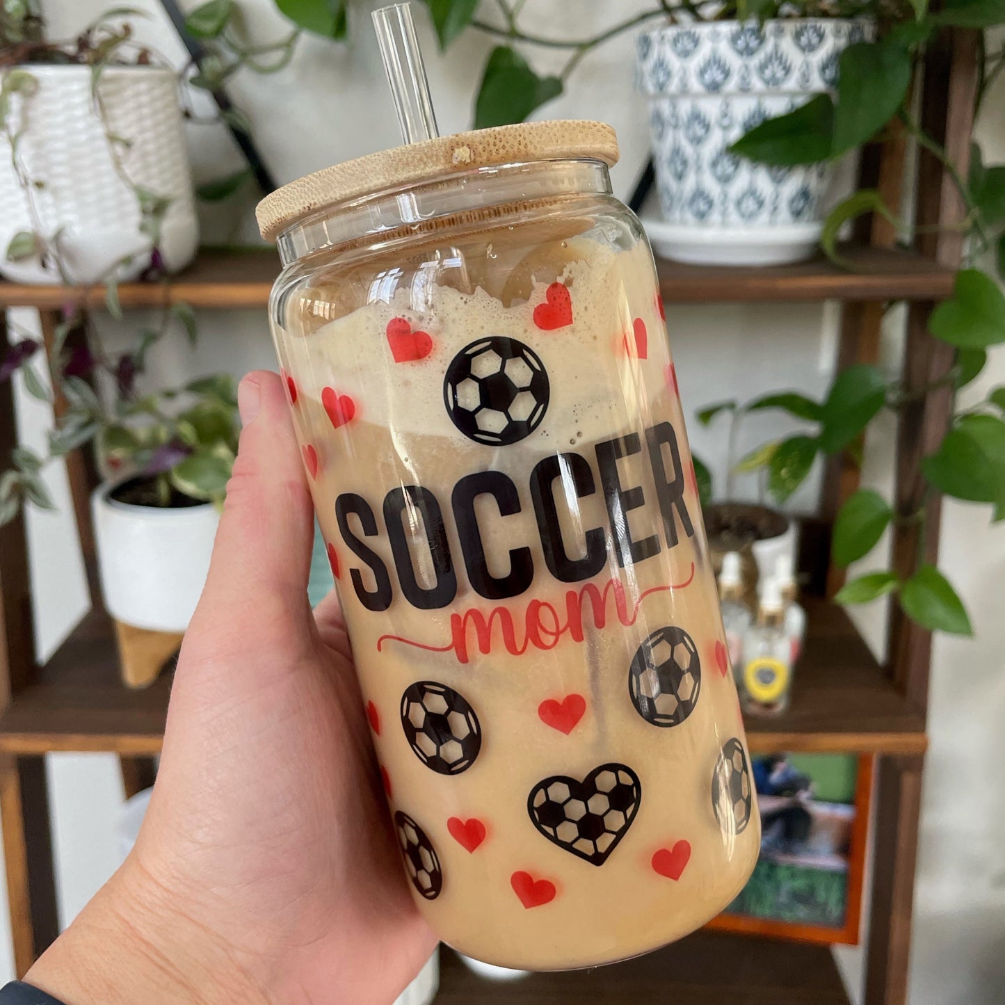 Soccer Mom Can Glass