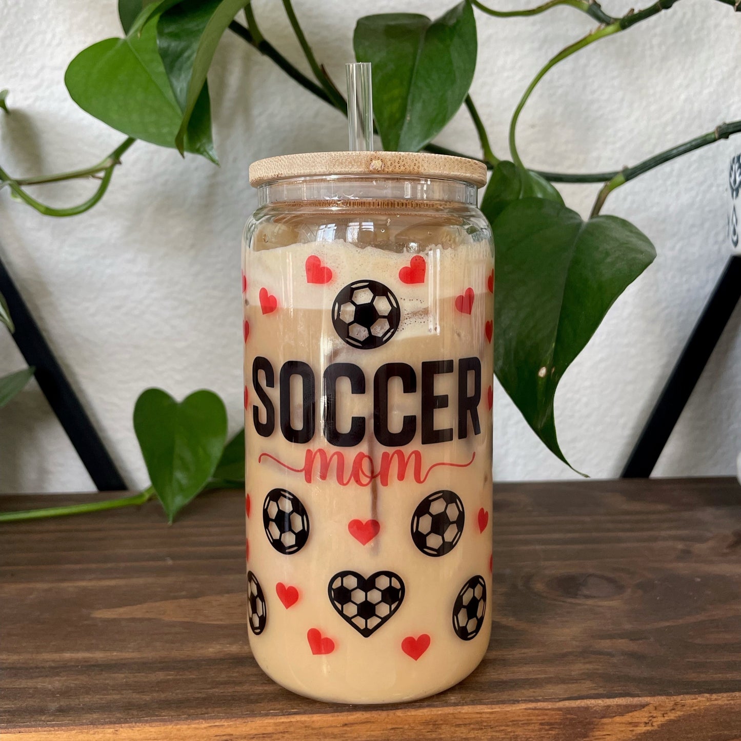 Soccer Mom Can Glass