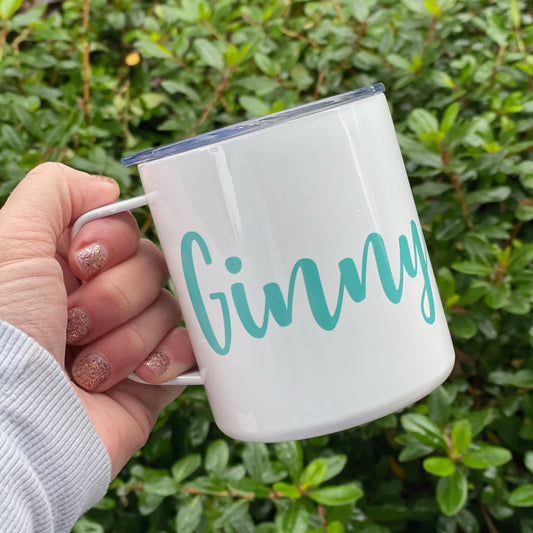 Personalized Camp Mug with Lid