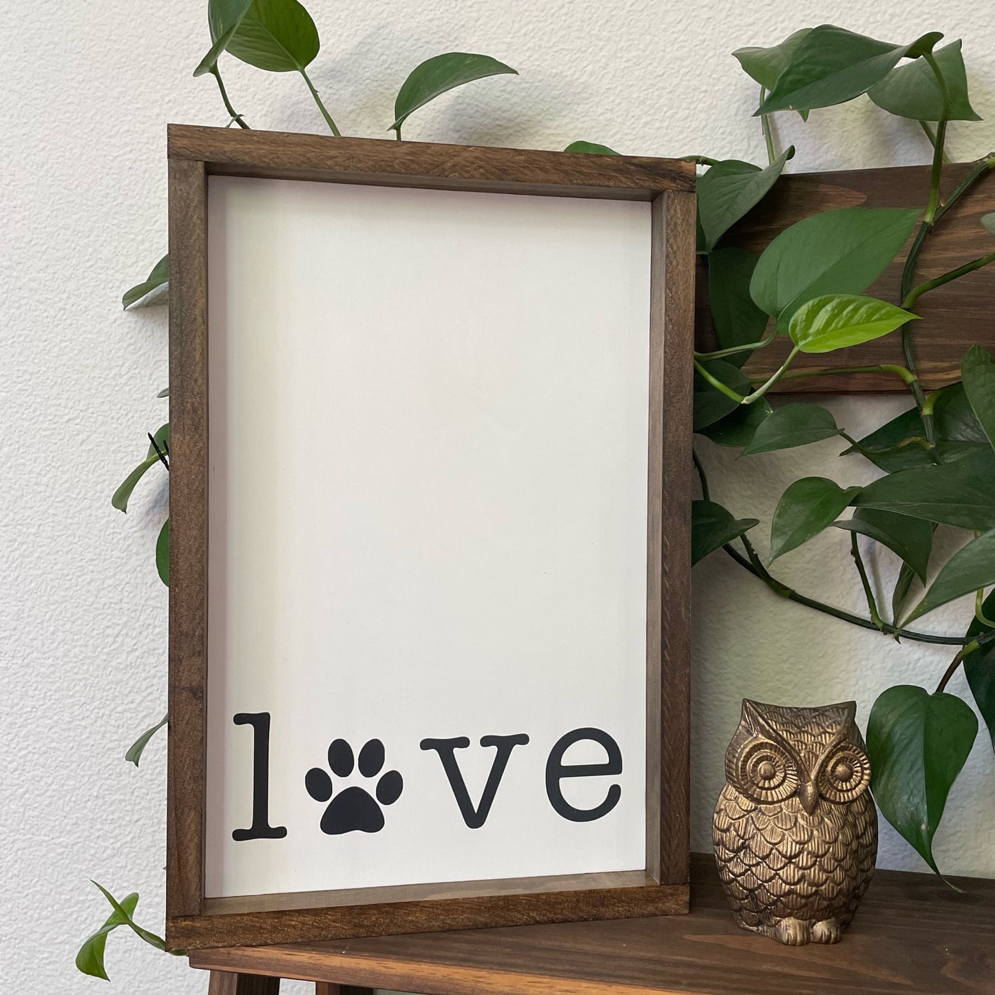 Love Paw Print Sign