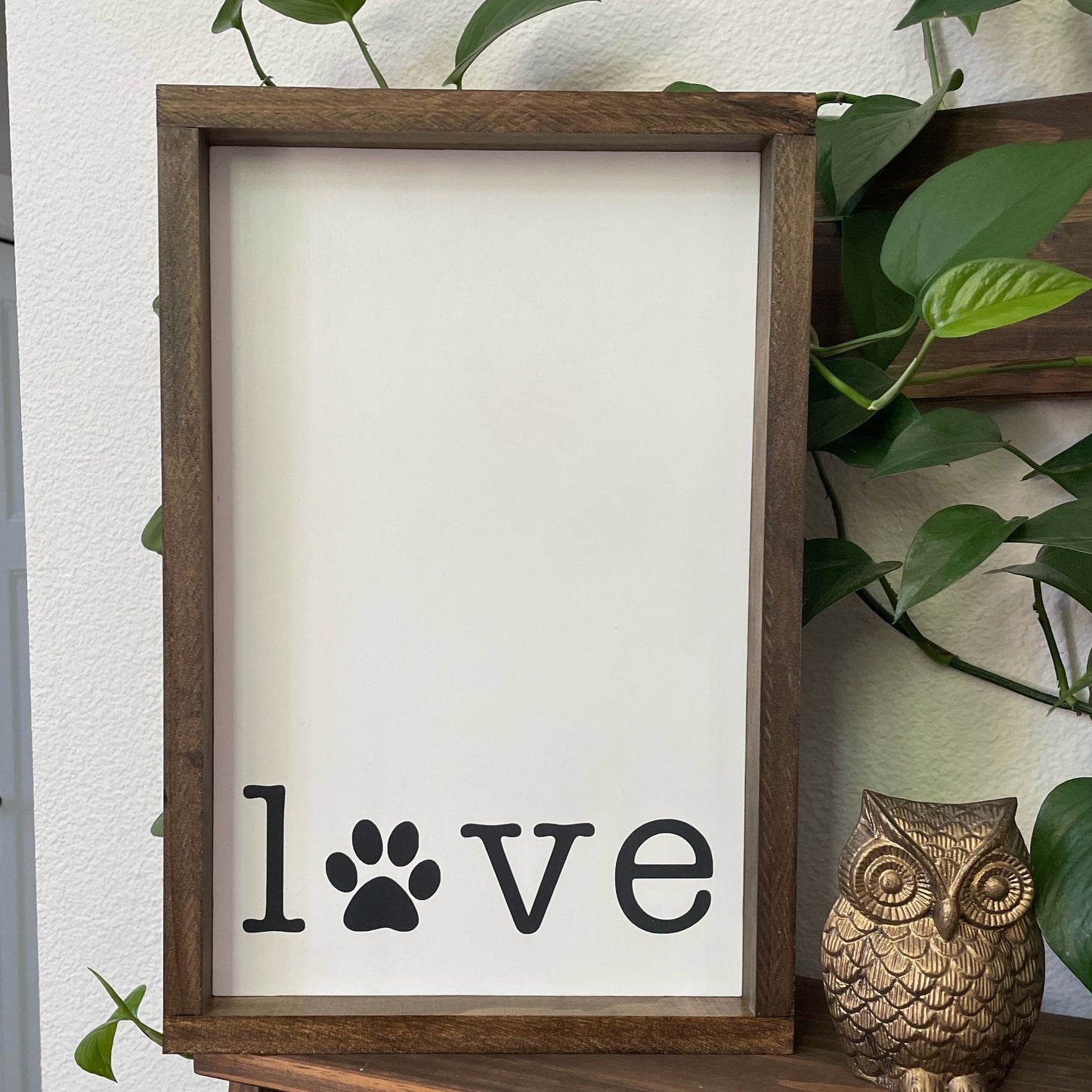 Love Paw Print Sign